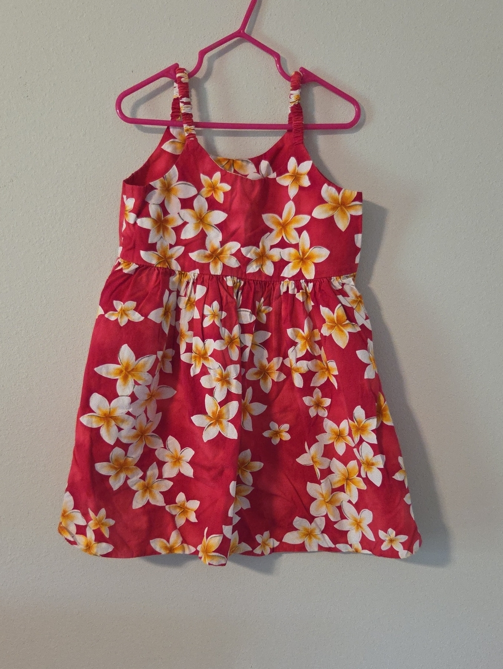 Girls Pink Floral Sundress with Yellow Accents